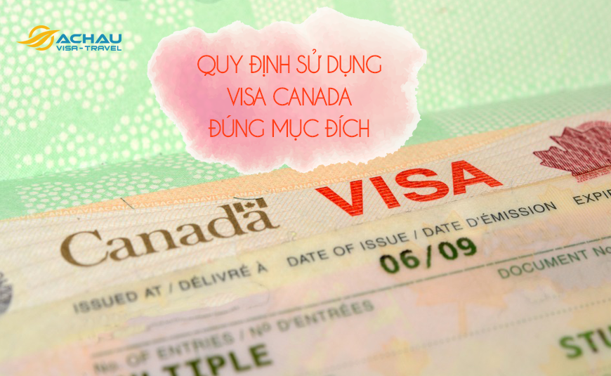 Quy định sử dụng visa Canada đúng mục đích